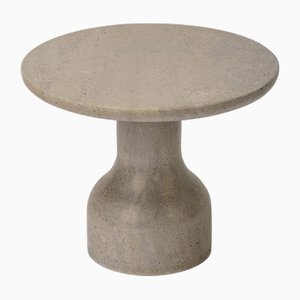 Peso Minimalist Round Side Table in Limestone by Depping & Jørgensen