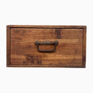 Japanische Vintage Aufbewahrungsbox aus Holz mit Schublade, 1930er