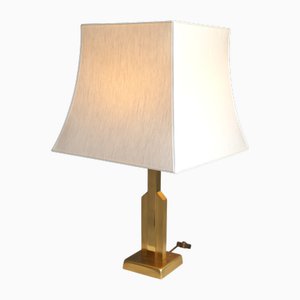 Lampada da tavolo Hollywood Regency vintage in ottone, anni '70