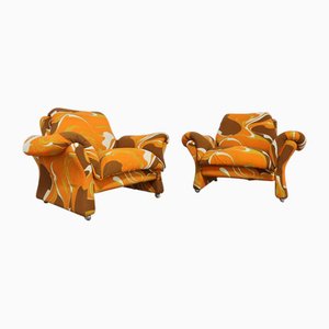Ionica Lounge Chairs by Guarnacci, Padovano, and Vagnoni for 1P, 1970s, Set of 2