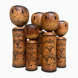 Naruko Style Kokeshi Dolls by Sakurai Shōji, 1960s, Set of 5