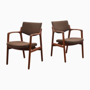 Mid-Century Danish Teak Armchairs by Niels Haugaard & Bondo Gravesen, 1960s, Set of 2
