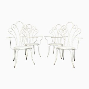 Lio Carminati zugeschriebene Gartenstühle, 1950er, 4 . Set