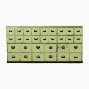 Industrial Apothecary Drawer Cabinet with Drawers, 1930s