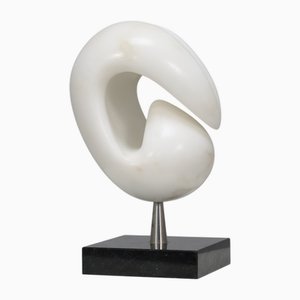 Escultura holandesa abstracta de mármol tallada a mano, años 90