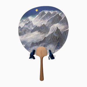 Japanese Himalaya and Moon Takashimaya Fan by Hōrin, 1960s