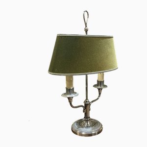 Lampada a forma di bottiglia dell'acqua in metallo argentato, anni '50