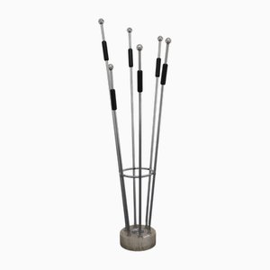 Moderne Garderobe aus Travertin & Stahl von Fratelli Mannelli, 1970er