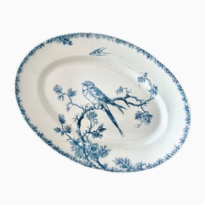 Large Oval Provençal Ironstone Dish from Gien, 19th Century