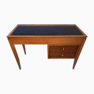 Bureau Compact Mid-Century avec Plateau en Cuir de Uniflex, 1960