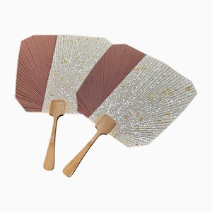 Japanese Fans Shinsui, 1960s, Set of 2