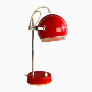 Lampada da scrivania Space Age rossa di Szarvasi, anni '70