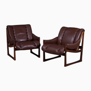 Fauteuils Mid-Century en Palissandre par Torbjørn Afdal pour Nesjestranda Møbelfabrikk, 1960s, Set de 2