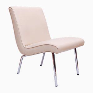 Sillones Vostra edición clásica de cromo y cuero de Jens Risom para Walter Knoll, años 80. Juego de 2