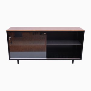 Vintage Sideboard aus Stahl, Holz, Glas von Mauser Werke Waldeck, 1960er