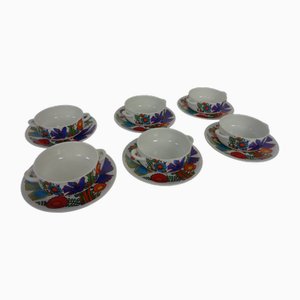 Acapulco Soup Bowls with Saucers from Villeroy & Boch, 1970s, Set of 12
