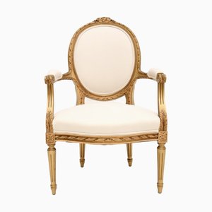 Vintage French Giltwood Salon Chair, 1930s