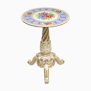 Table d'Appoint Style Dresde en Porcelaine de Von Schierholz, 1950s