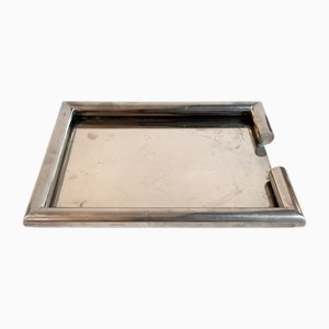 Vintage Italian Space Age Steel Tray, 1970s