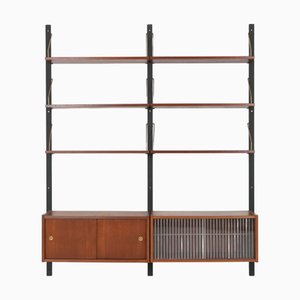Dänisches Teak System Bücherregal, Dänemark, 1960er