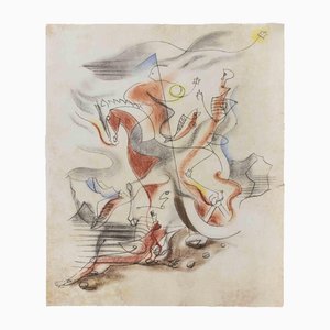 After André Masson, Horse and Knight, Pochoir Print, 1933