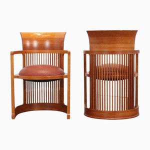 Barrel Chairs attributed to Frank Lloyd Wright for Cassina, Set of 2