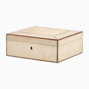 French Art Deco Rectangular Galuchat Box in Leather, 1940s