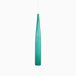 Hanging Lamp in Teal Glass by Alessandro Pianon for Vistosi, Italy, 1960s