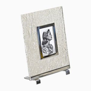 Photo Frame in Ice Acrylic Glass and Chrome from Dior, Italy, 1970s