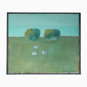 Quiet Pasture, Oil Painting, Framed