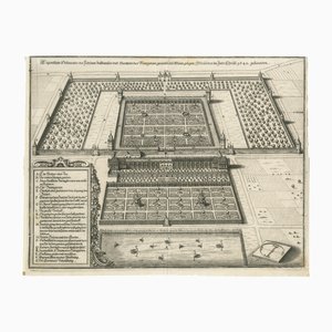 Garden and Palace Near Vienna, 1649, Paper, Framed