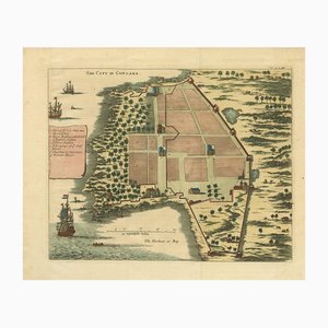 Antique Map of Kollam by Baldaeus, 1672