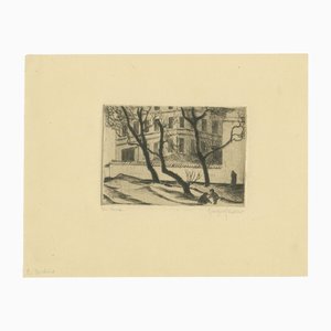 Drei Bäumem Three Trees, 1920er, Papier, Gerahmt