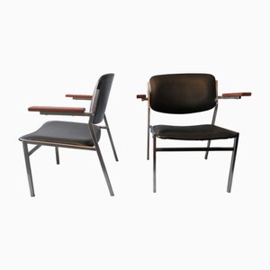 Vintage Dutch Model 57 Armchairs by Gijs Van Der Sluis, 1960s, Set of 2