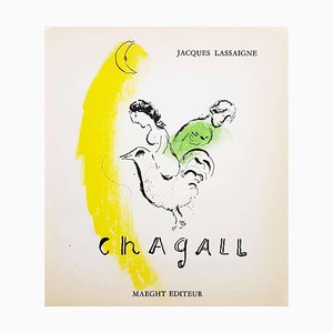 Marc Chagall, Gallo con mezzaluna, 1957, Litografia