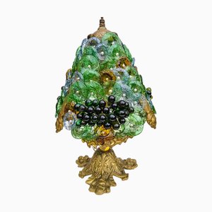 Lampada da tavolo vintage in vetro di Murano, Italia, 1975