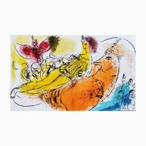 Marc Chagall, Il suonatore di fisarmonica, 1957, Litografia