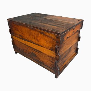 Vintage Japanese Wooden Box, 1920s