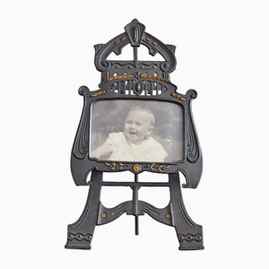 Marco de fotos antiguo de estilo Wilhelminiano, década de 1870