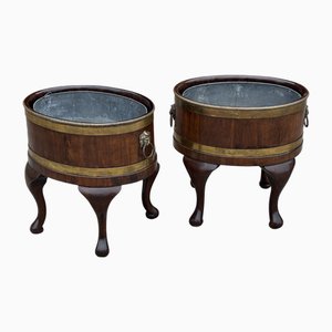 Antique Georgian Mahogany Wine Coolers, 1760, Set of 2