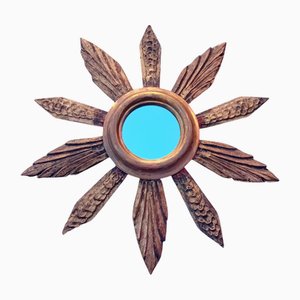 Sonnenspiegel aus Holz, 1950er