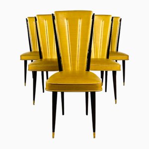 Chaises Vintage Art Déco, France, 1940, Set de 6