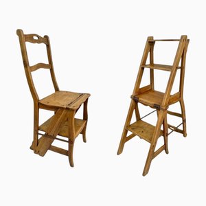 Metamorpher Klappstuhl aus Holz, Ende 19. Jh., 1890er