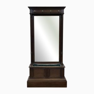 Antique Oak Cloakroom with Planter, 1890s