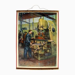 Tschechisches industrielles Propagandaposter von Frantisek Bilek, 1950er