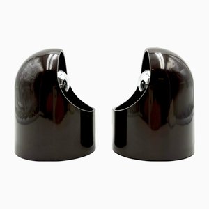 Brown Gedy Wall Lamps by Makio Hasuike, 1970s, Set of 2