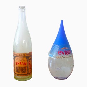 Bottiglie d'acqua di Evian, 2000, set di 2