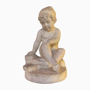Statuetta di bambina, fine XVIII secolo, marmo