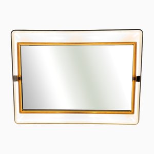 Rechteckiger Vintage Space Age Spiegel mit Hintergrundbeleuchtung, 1970er