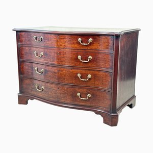 Antique Mahogany Serpentine Commode Chest, 1760